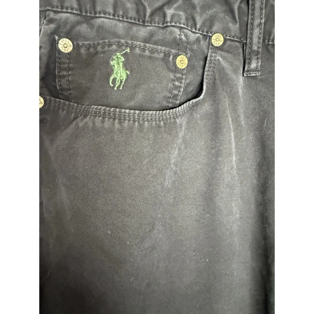 Polo Ralph Lauren Mens Black 5 Pocket Jeans Straight Leg 36x30